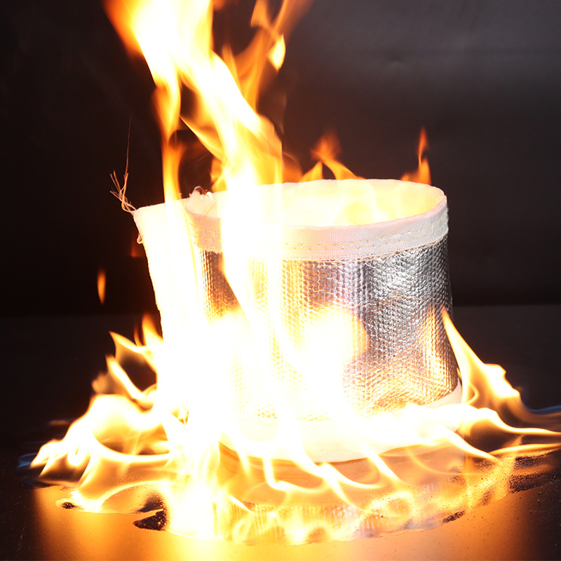 Aluminiumfolie glasvezelhuls met klittenband Aluminiumfolie glasvezelhuls met klittenband